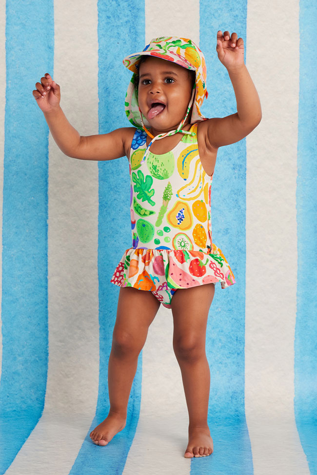 Halcyon Nights Kids Frill One Piece - Eat The Rainbow