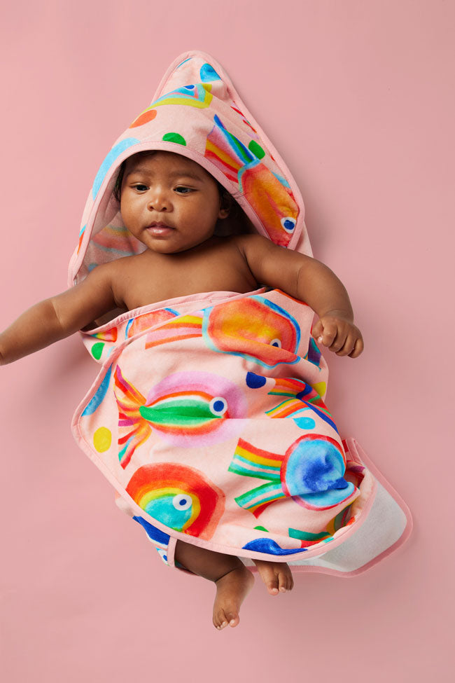 Halcyon Nights Baby Hooded Towel - Fancy Fins