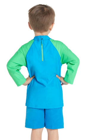 Zoggs Long Sleeve Zip Sun Top Boys - Super Star