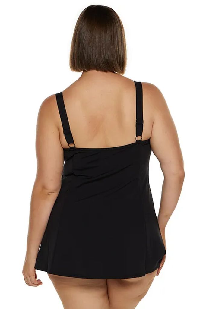 Capriosca Wide Strap Swim Dress - Pink Petals