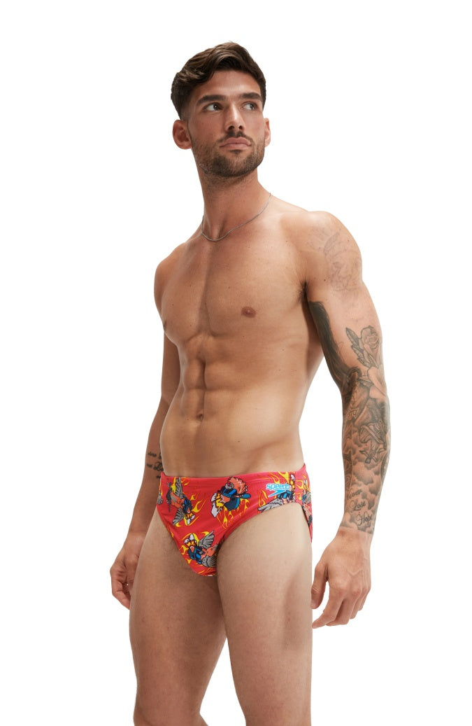 Speedo Mens Escape Briefs - Flaming Galah