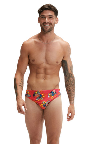 Speedo Mens Escape Briefs - Flaming Galah