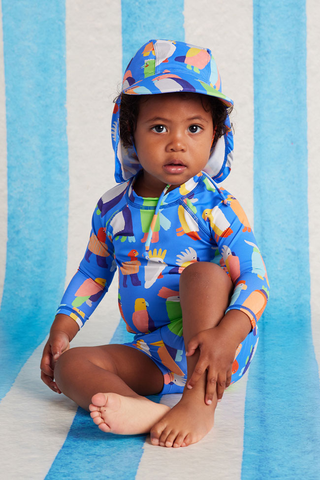 Halcyon Nights Kids Swim Hat - Flamin Galah