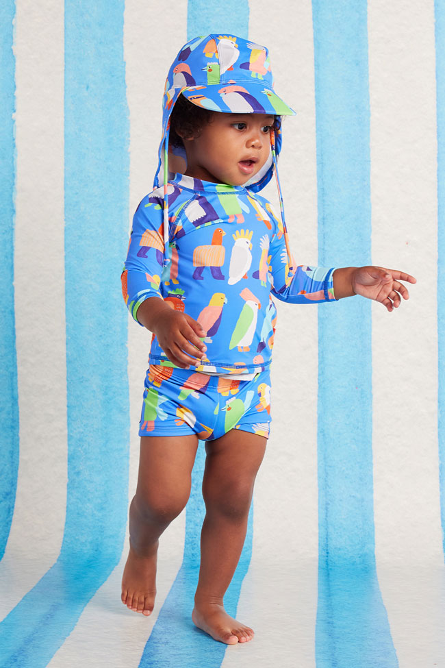 Halcyon Nights Kids Swim Hat - Flamin Galah