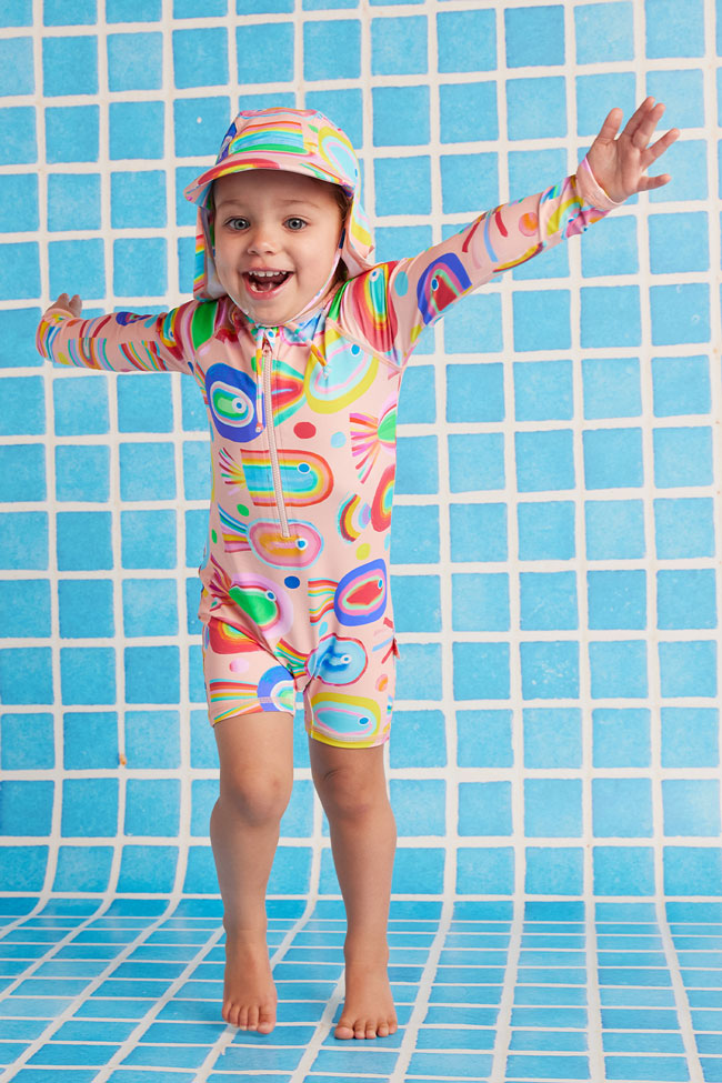 Halcyon Nights Kids Long Sleeve Supersuit - Fancy Fins