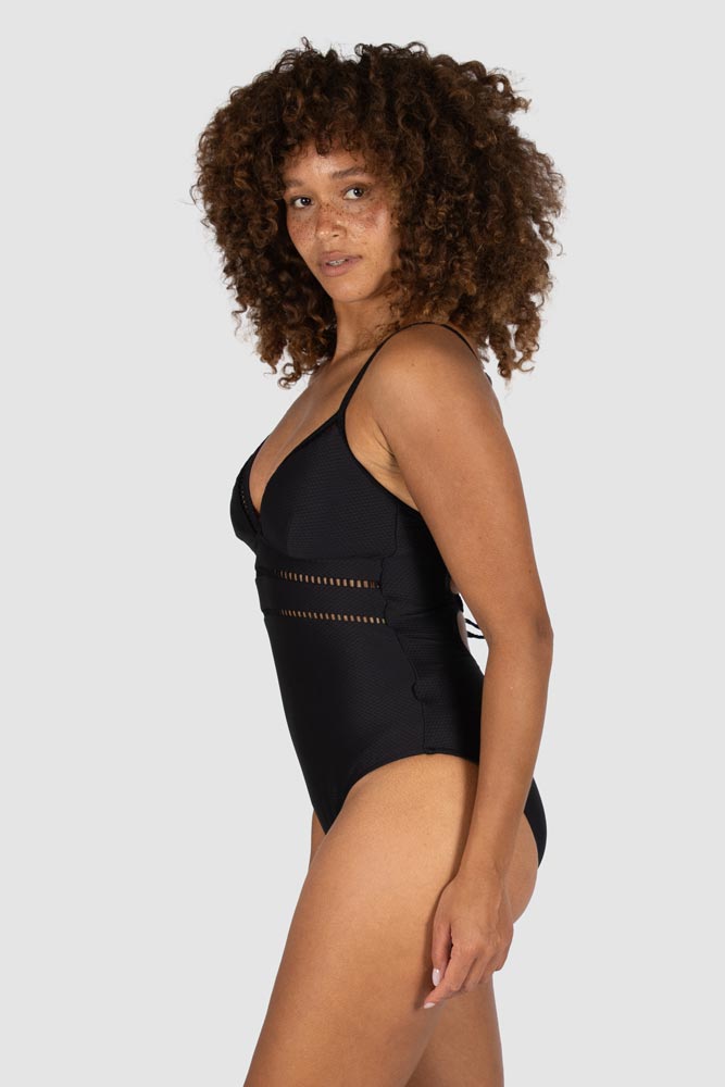 Baku V Neck One Piece - Rococco