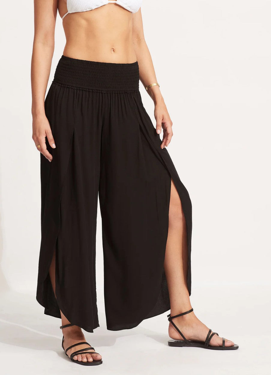Seafolly Shirred Waist Wrap Pant - Beach Basics