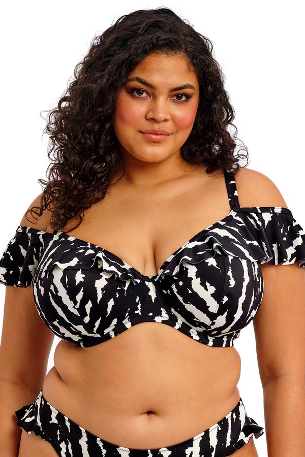 Elomi UW Plunge Bikini Top w/Sleeves - Echo Shell