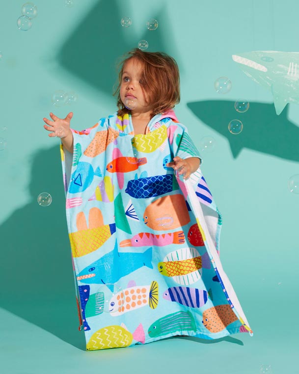 Halcyon Nights Kids Hooded Towel - Rainbow Reef