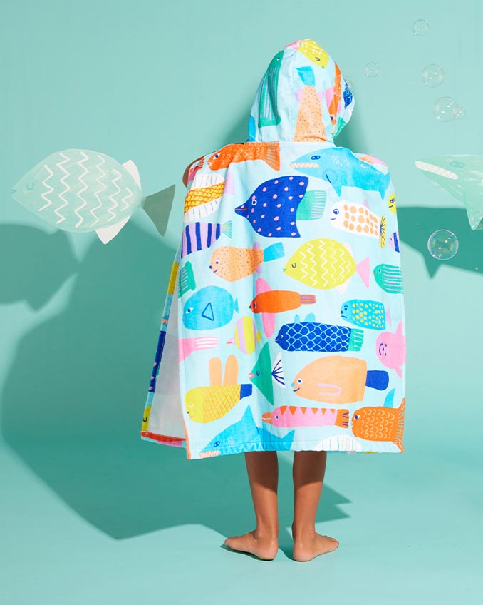 Halcyon Nights Kids Hooded Towel - Rainbow Reef
