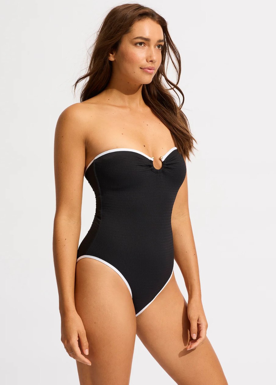Seafolly Ring Front Bandeau One Piece - Beach Bound