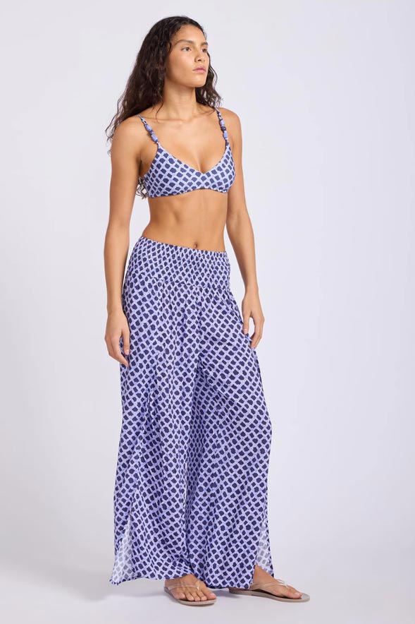 Seafolly Shirred Waist Wrap Pant - Marseille