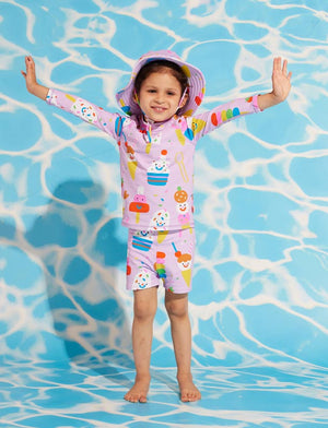 Halcyon Nights Long Sleeve Rash Vest - Sundae Fun Day