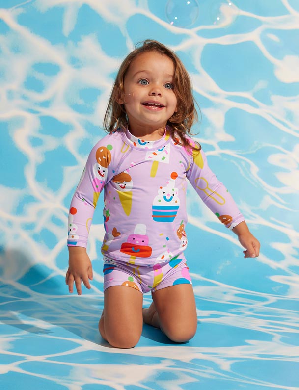 Halcyon Nights Long Sleeve Rash Vest - Sundae Fun Day