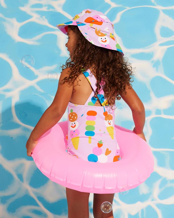 Halcyon Nights Elastic Strap Bather - Sundae Fun Day