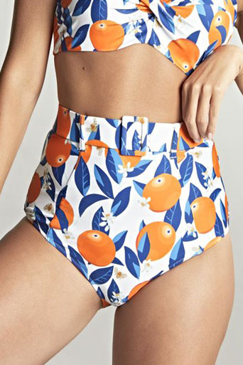 Panache High Waist Belted Brief - Sicily