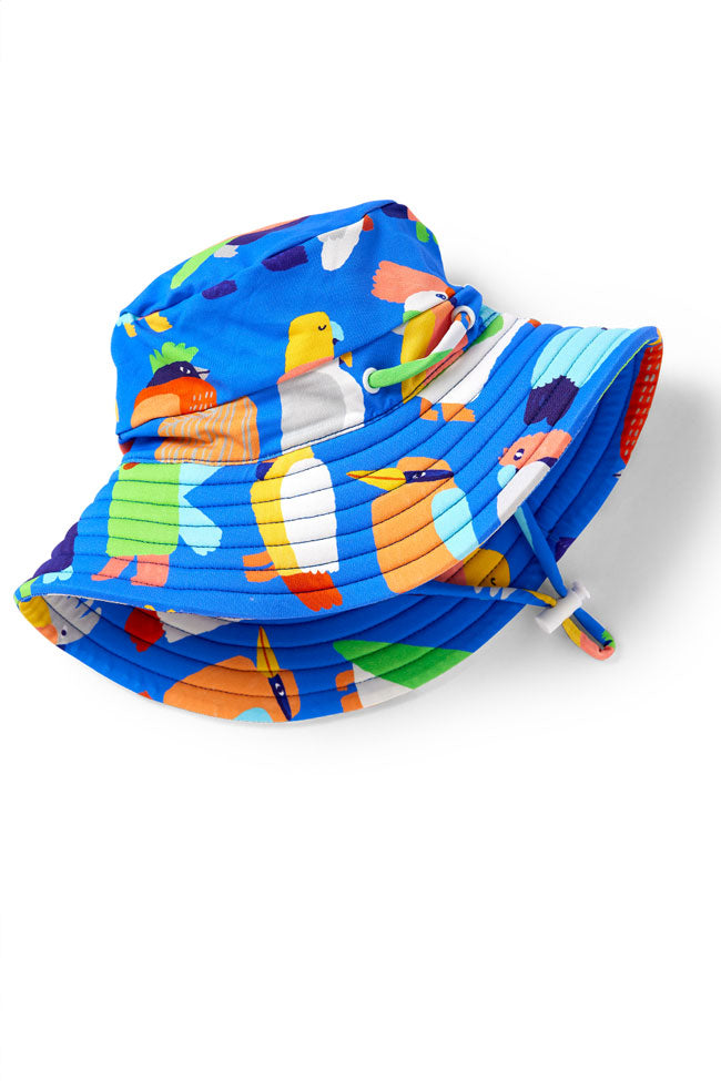 Halcyon Nights Kids Swim Bucket Hat - Flamin Galah