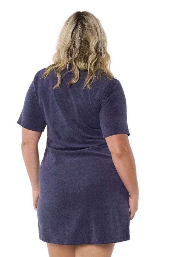 Capriosca Zip Through Dress - Terry Towelling