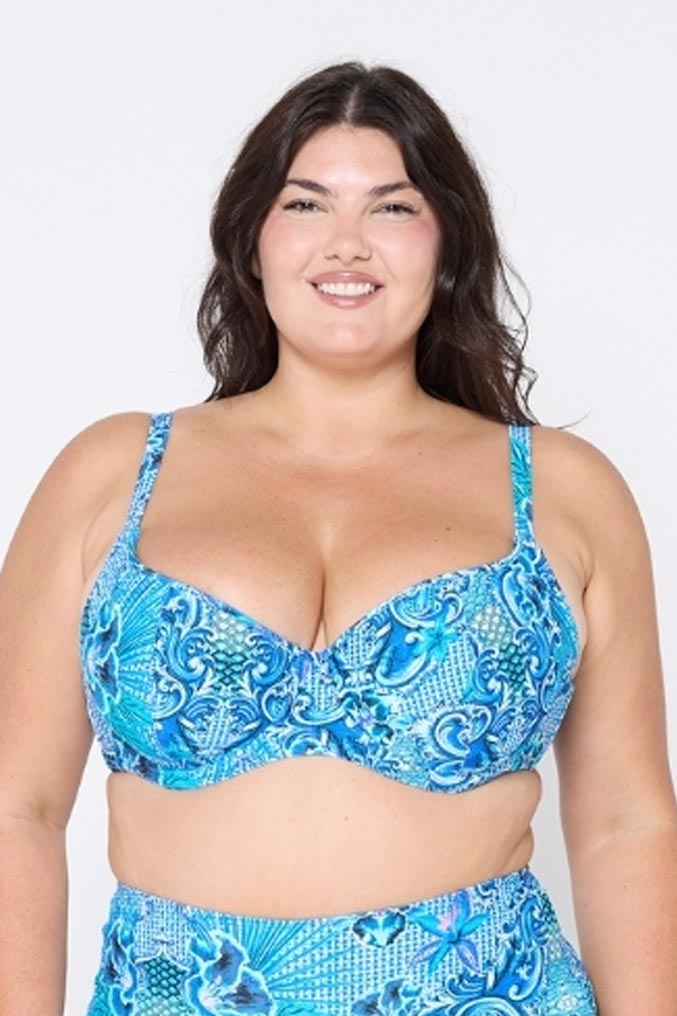 Capriosca D/DD Underwire Bikini Top - Mermaid