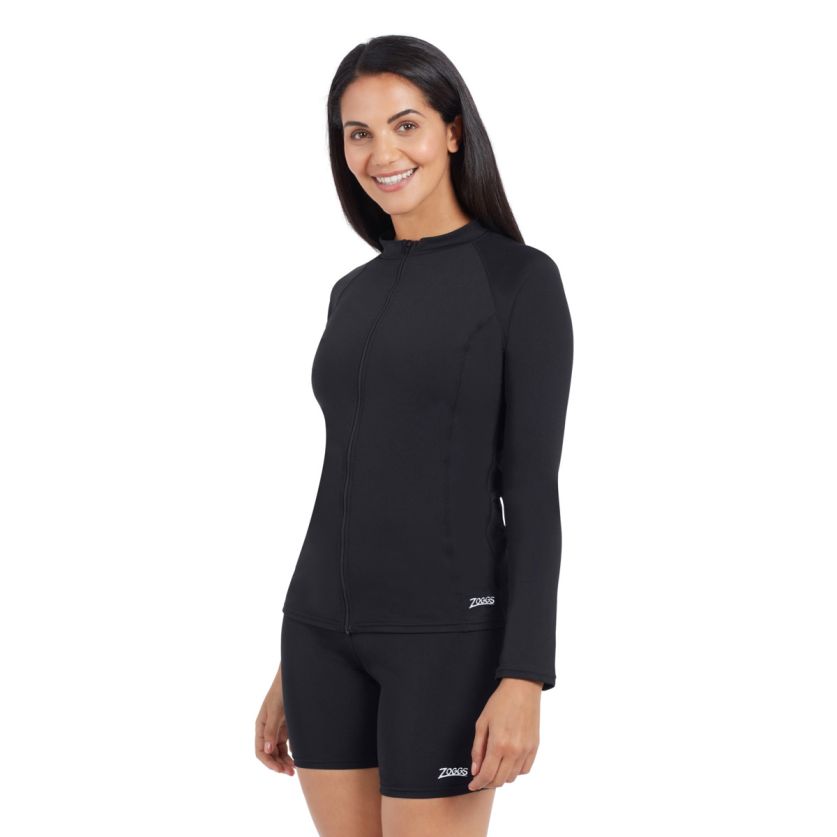 Protect yourself in style during your next beach day with our Zoggs L/Sleeve Zip Sun Top! Featuring UPF50+ and Ecolast technology for unbeatable sun protection, flat seams for comfort and an easy zip front, you'll be ready to take on the heat with ease and confidence! Will you brave the Australian sun?