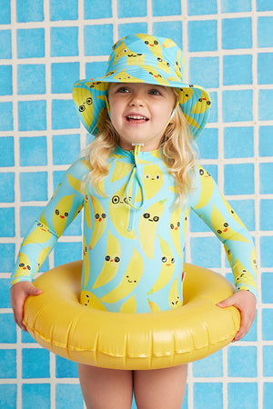 Halcyon Nights Kids Long Sleeve Zip Bather - Peel Party