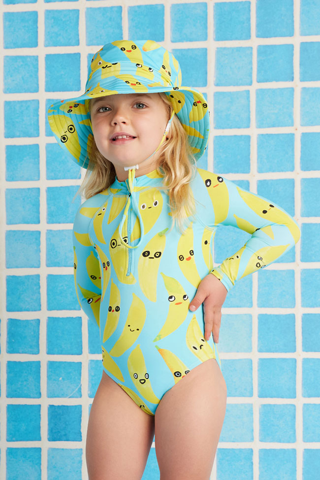 Halcyon Nights Kids Long Sleeve Zip Bather - Peel Party