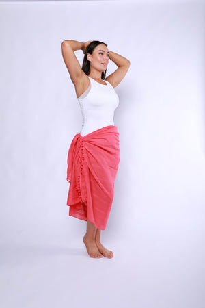 Capriosca Cotton Sarong - Pink