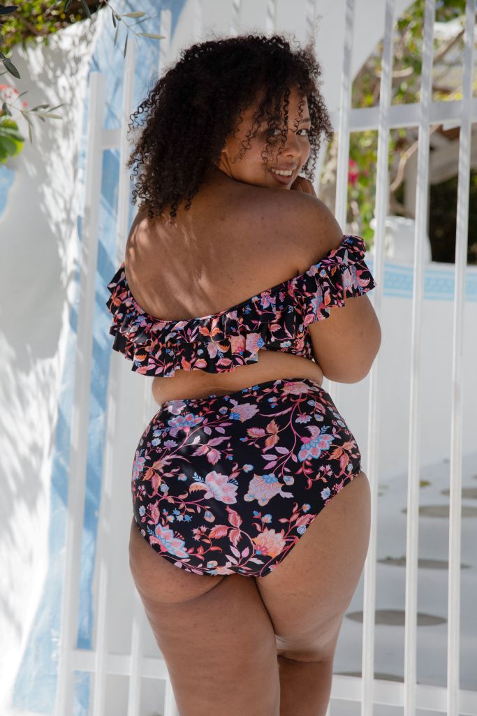 Capriosca Double Frill Bikini Top - Corsica