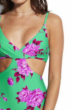 Seafolly Wrap Front One Piece - Full Bloom