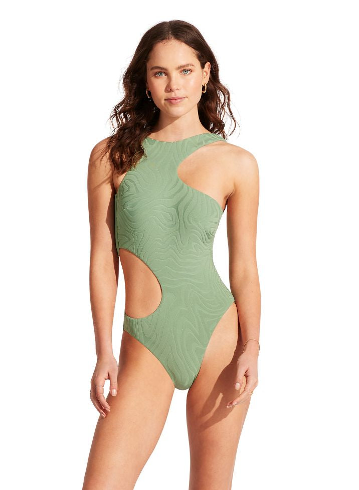 Seafolly Cut-Out One Piece - Second Wave
