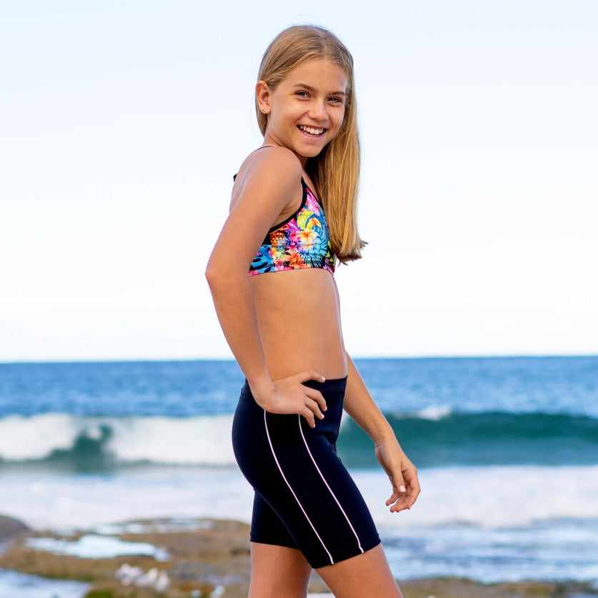 Salty Ink Girls Bike Pant - Black