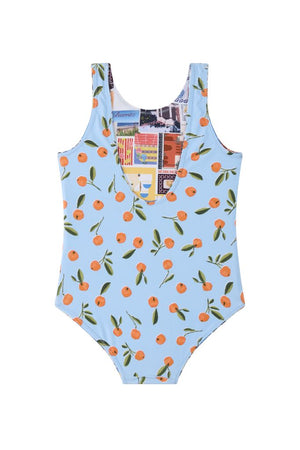 Seafolly Little Girls Reversible One Piece - On Vacation