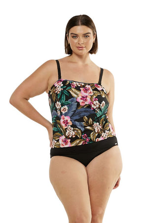 Capriosca Flouncy Bandeau Tankini Top - Waikiki