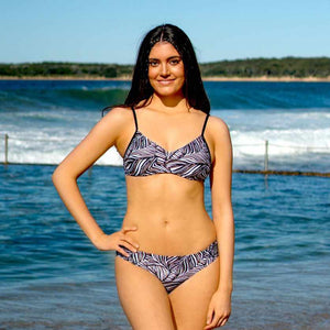 Salty Ink Ladies Tab Side Pant - Tropic Tribe Black