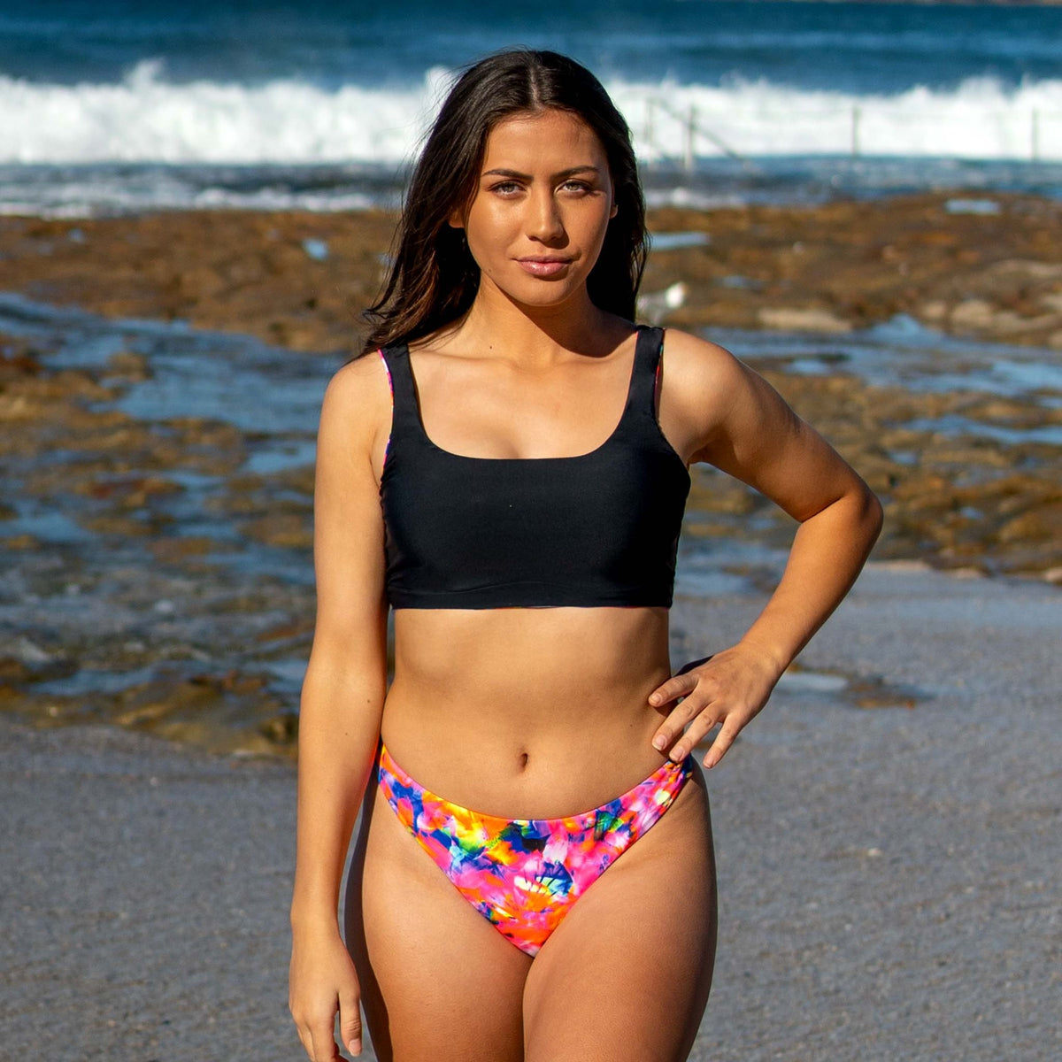 Salty Ink Ladies Crop Top - Ibiza Sunset