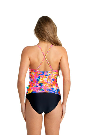 Salty Ink Ladies Singlet Top - Ibiza Sunset