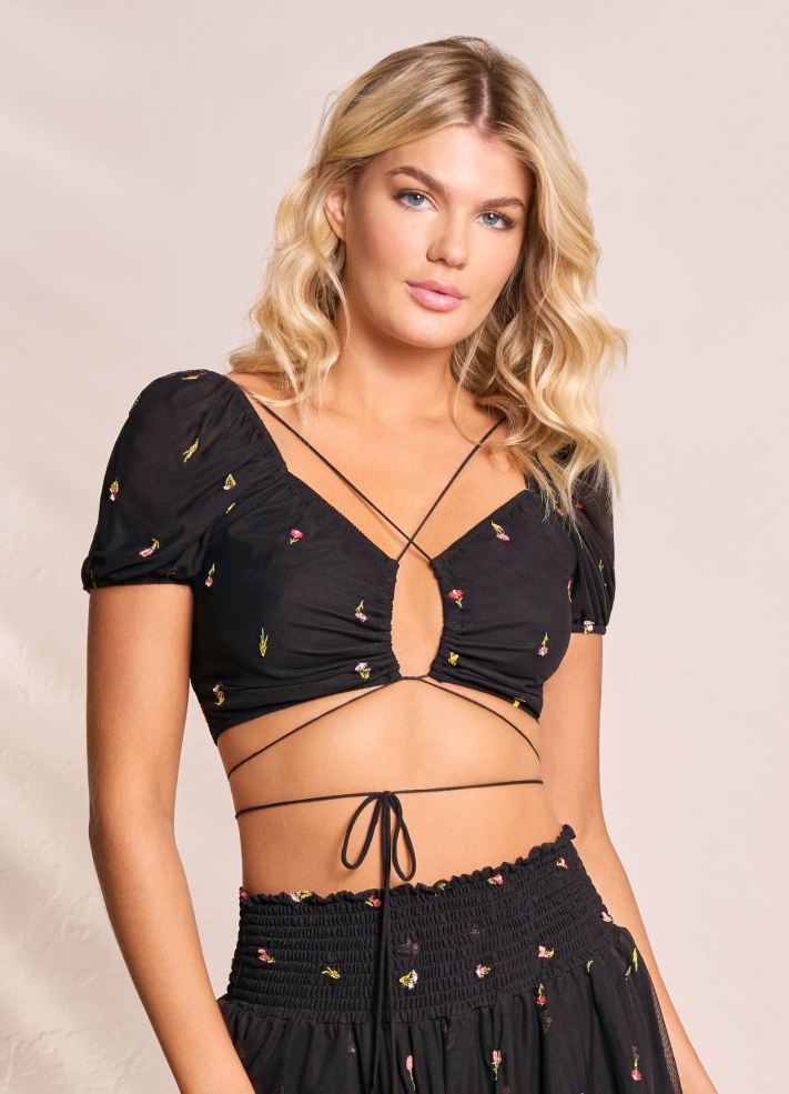 Maaji Riley Mesh Crop Top - Garden