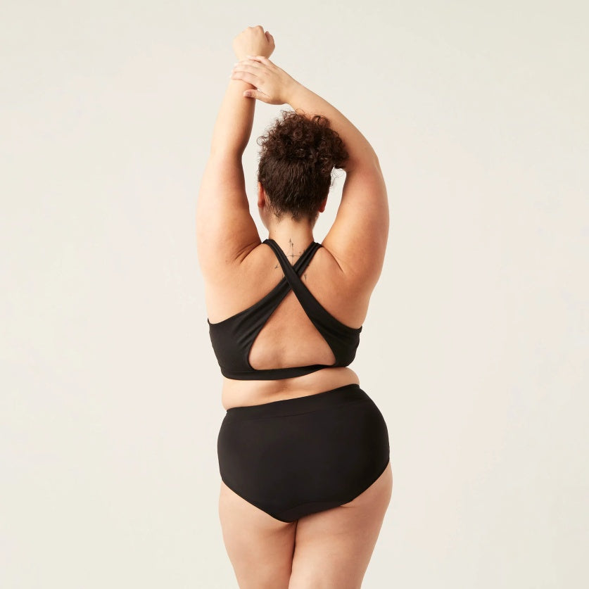 Modibodi Ladies Recycled Period Swimwear Hi-Waist Bikini Brief Light-Moderate