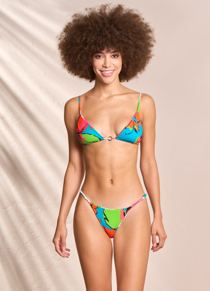Maaji Micro Crunch Reversible Single Strap Bikini Bottom - Jigsaw