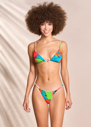 Maaji Micro Crunch Reversible Single Strap Bikini Bottom - Jigsaw