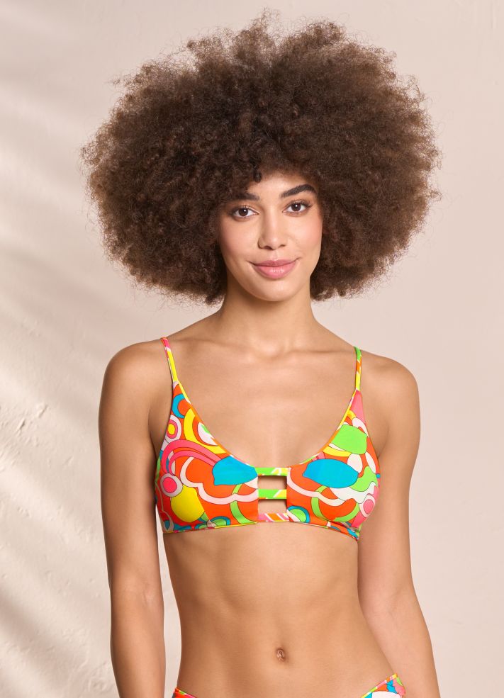 Maaji Crate Reversible Sporty Bralette Bikini Top - Magnetic