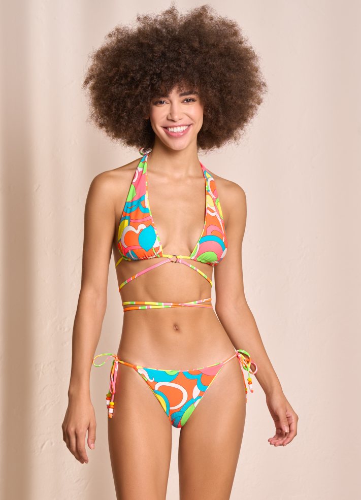 Maaji Super 70S Reversible Sliding Halter Bikini Top - Magnetic