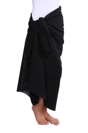 Capriosca Cotton Sarong - Black