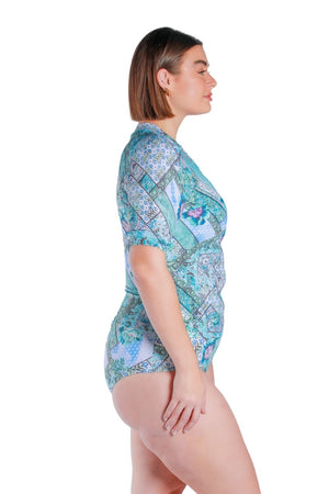 Capriosca Short Sleeve Rash Vest - Whitehaven