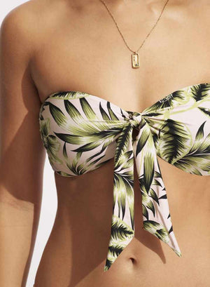 Seafolly Twist Tie Front Bandeau - Island In The Sun