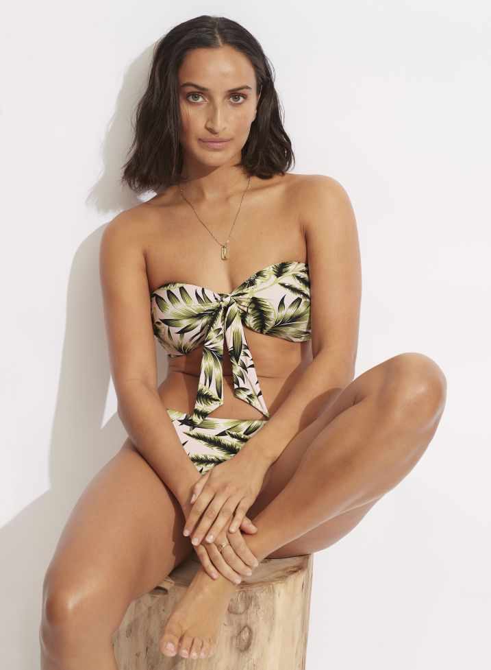 Seafolly Twist Tie Front Bandeau - Island In The Sun