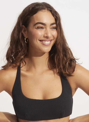 Seafolly Scoop Neck Halter Bra - Sea Dive
