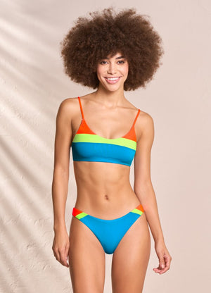 Maaji Lanaii Reversible Sporty Bralette Bikini Top - Ocean Blue