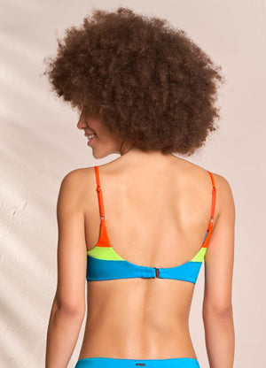 Maaji Lanaii Reversible Sporty Bralette Bikini Top - Ocean Blue