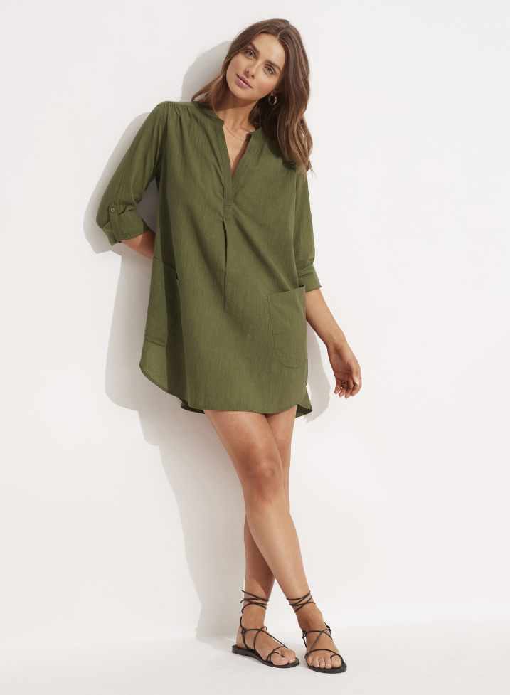 Seafolly Boyfriend Beach Shirt - Beach Basics